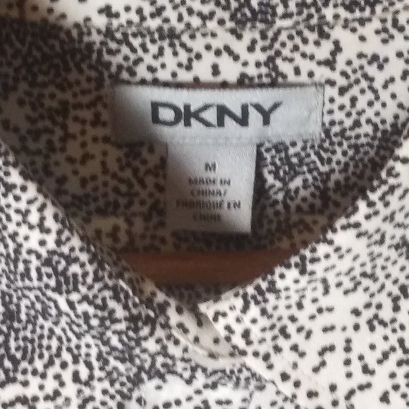 DKNY B/W Pocket Long Sleeve Button Up Shirt - Picture 4 of 8